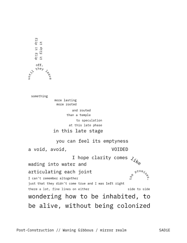 Poem in the shape of a building.